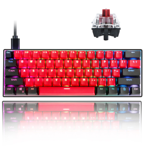Teclado Mecánico RGB – Switches Rojos